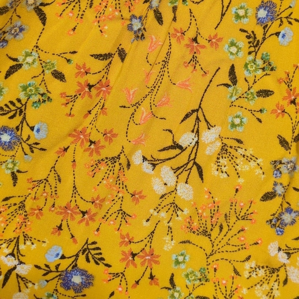 Old Navy yellow floral sleeveless square neck straight leg jumpsuit - Picture 7 of 13